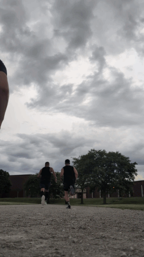 Out collecting gait data on a run
